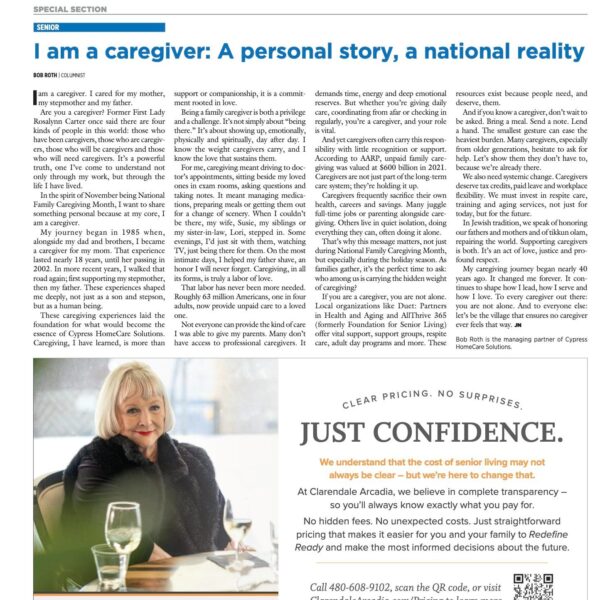 I am a caregiver: A personal story, a national reality